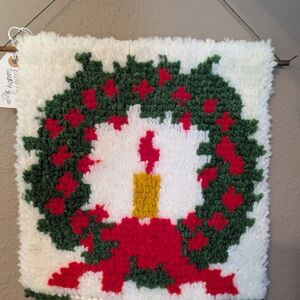 Holiday Wreath Wall Hanging with Candle Design